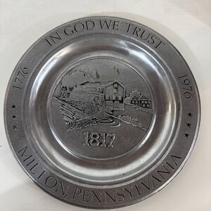 VTG 1776 Pewtarex Bicentennial 9.5" Plate PA 250th 🇺🇸 limited edition #37